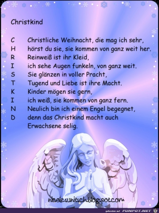 Weihnachtsgedicht - Christkind Weihnachtsgedicht - Christkind