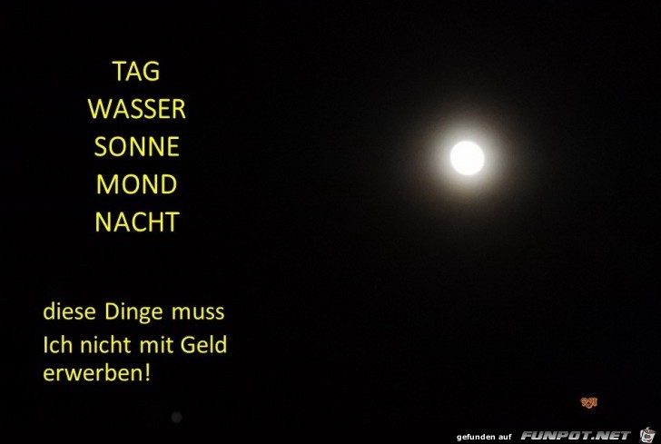 tag wasser sonne mond nacht