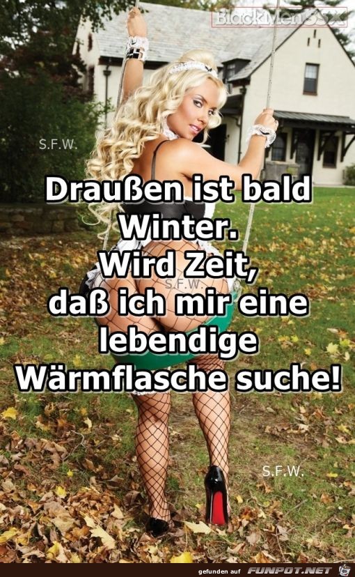 Drau ssen ist bald Winter