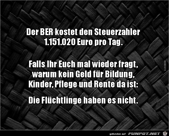 kein Geld fr Bildung, Kinder und Pflege......