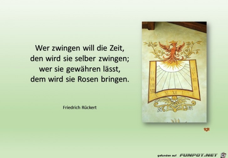 wer zwingen will die zeit wer zwingen will die zeit