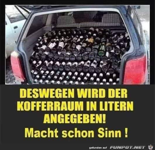 Kofferraumangabe in Litern Kofferraumangabe in Litern