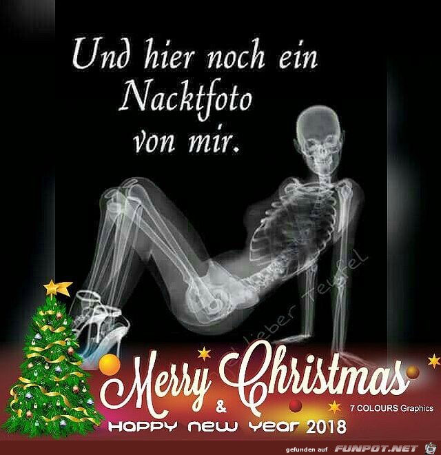 Mein Nacktfoto mit Weihnachtsgre