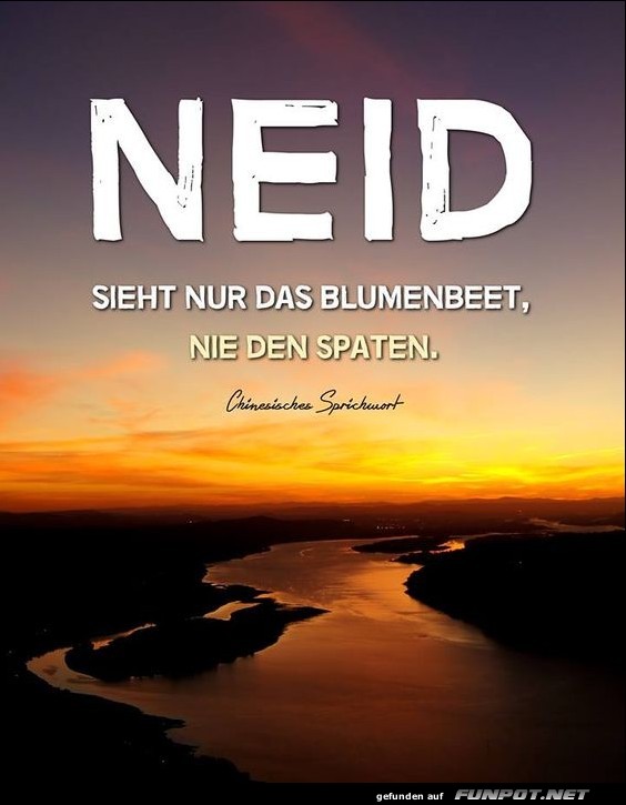 Neid sieht nur das Blumenbeet Neid sieht nur das Blumenbeet
