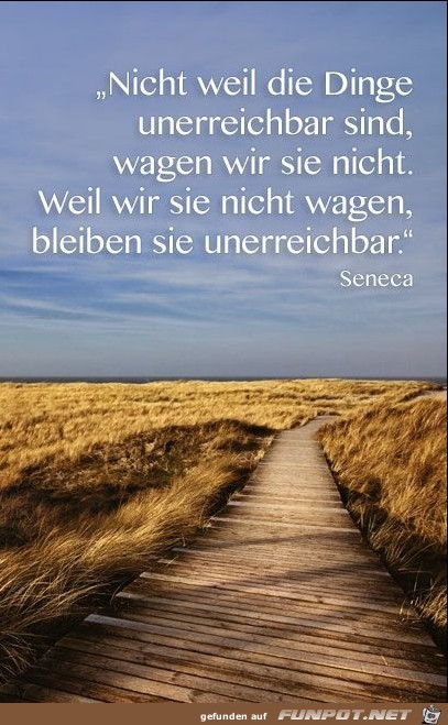 nicht weil die Dinge unerreichbar nicht weil die Dinge unerreichbar