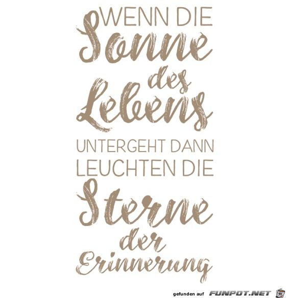 Wenn die sonne des Lebens Wenn die sonne des Lebens