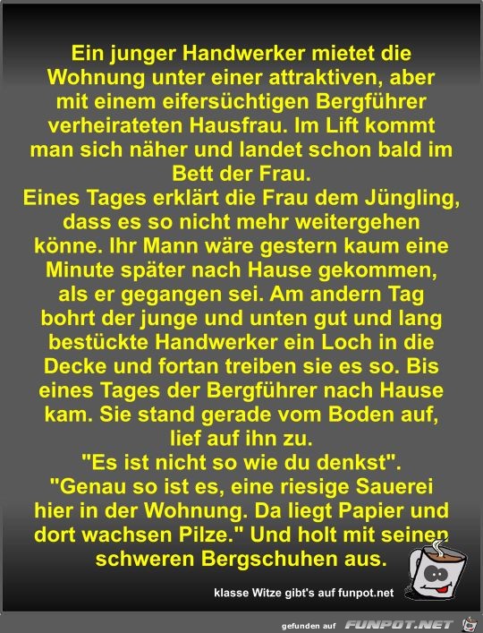 Ein junger Handwerker mietet die Wohnung unter einer... Ein junger Handwerker mietet die Wohnung unter einer...