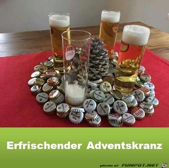 Erfrischender Adventskranz