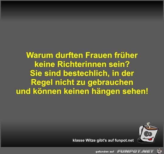 Warum durften Frauen frher keine Richterinnen sein?