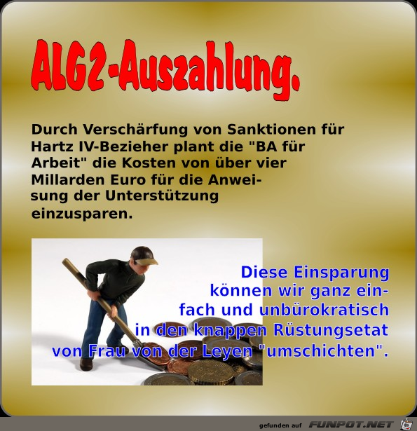 ALG2-Auszahlung ALG2-Auszahlung