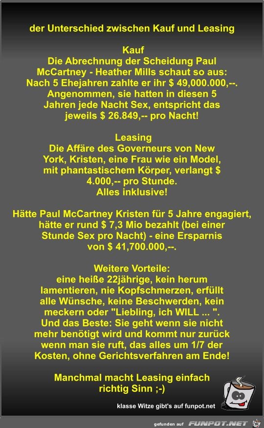 der Unterschied zwischen Kauf und Leasing