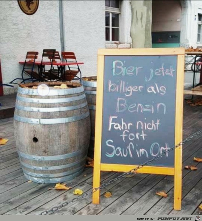 Bier billiger als Benzin