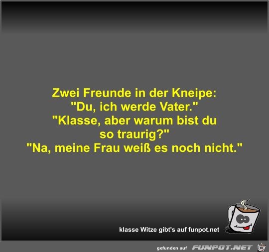 Zwei Freunde in der Kneipe