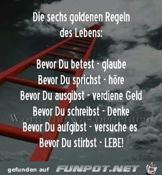 die 6 goldenen Regeln