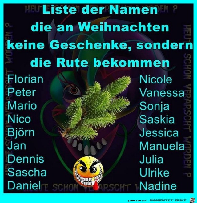 Rute statt Geschenk