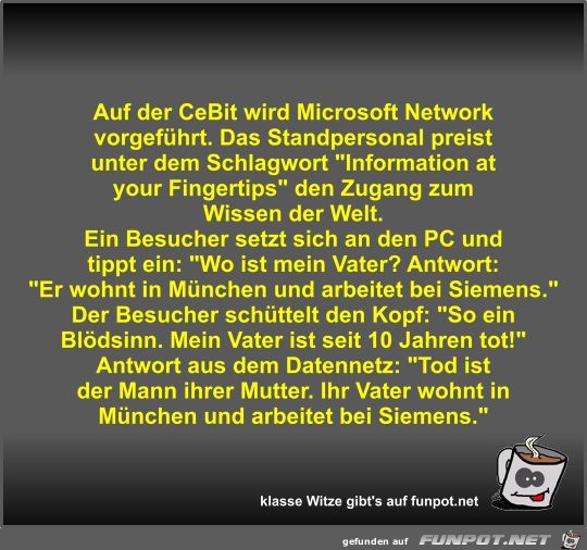 Auf der CeBit wird Microsoft Network vorgefhrt