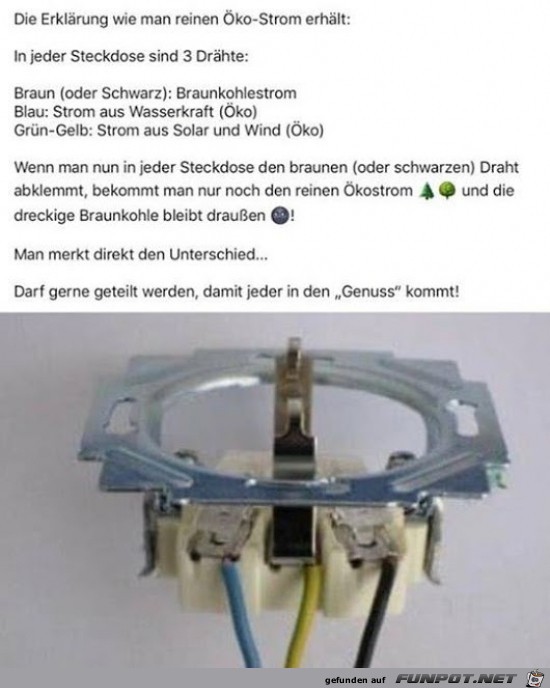 wie man reinen ko-Strom erhlt......