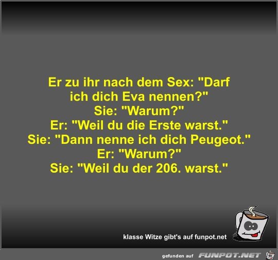 Er zu ihr nach dem Sex