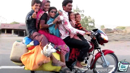 Famileinausflug in Indien