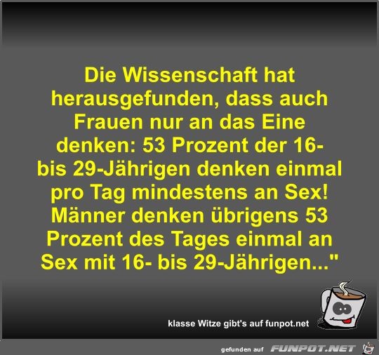 Die Wissenschaft hat herausgefunden Die Wissenschaft hat herausgefunden