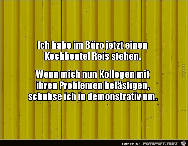 Mir so egal wie wenn ein Sack Reis umfllt