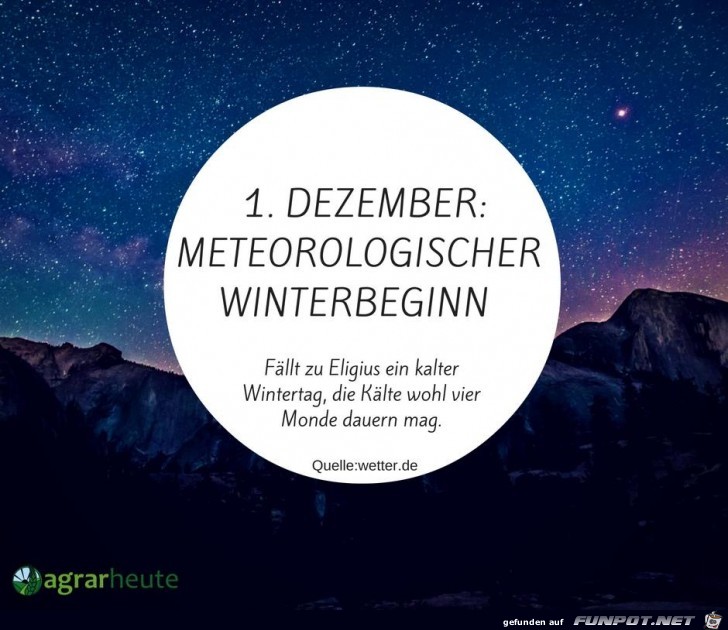 Meteorologischer Winterbeginn Meteorologischer Winterbeginn