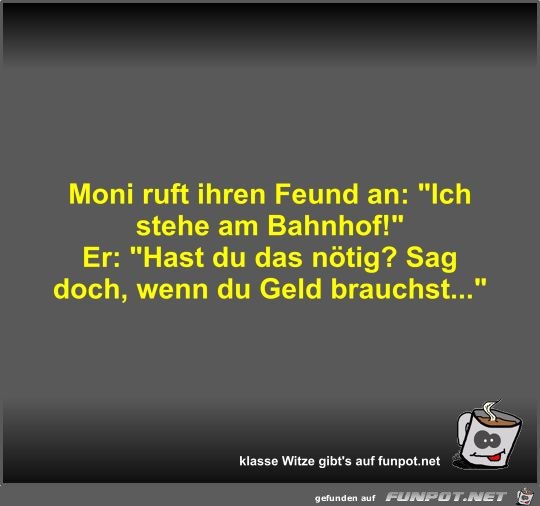 Moni ruft ihren Feund an Moni ruft ihren Feund an
