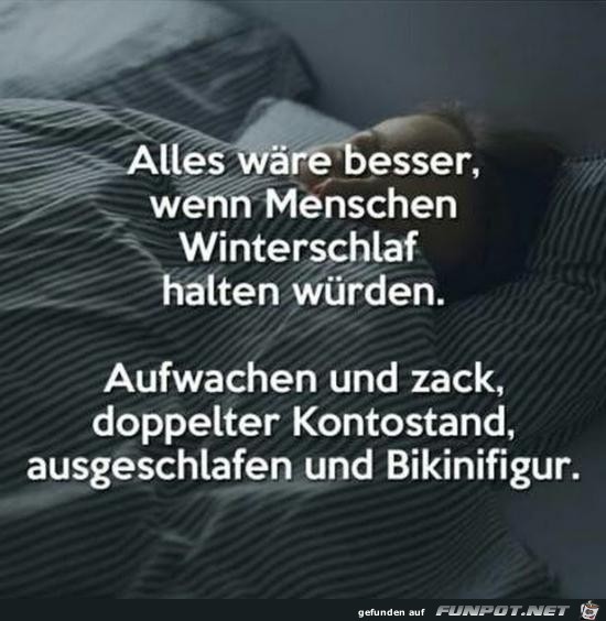 alles wre besser,......