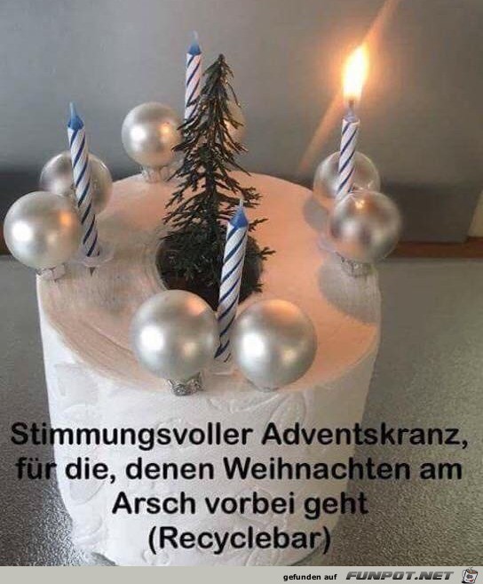 Sparsamer Adventskranz