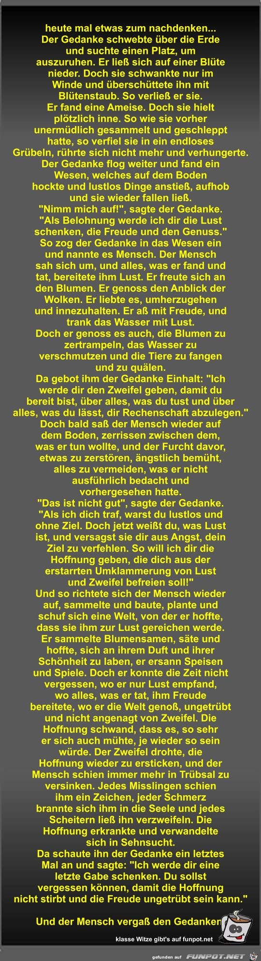 heute mal etwas zum nachdenken heute mal etwas zum nachdenken
