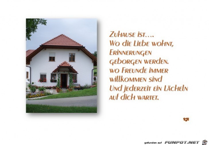 zuhause ist wo die liebe wohnt