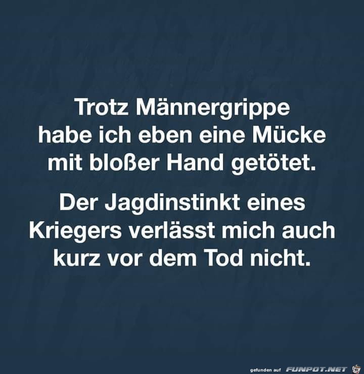 Trotz Männergrippe Trotz Männergrippe