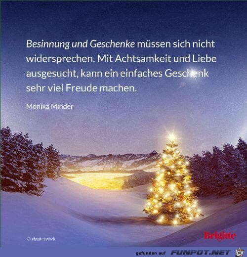 Besinnung und Geschenke