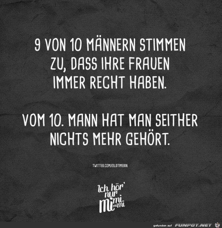 9 von 10 Maenner n