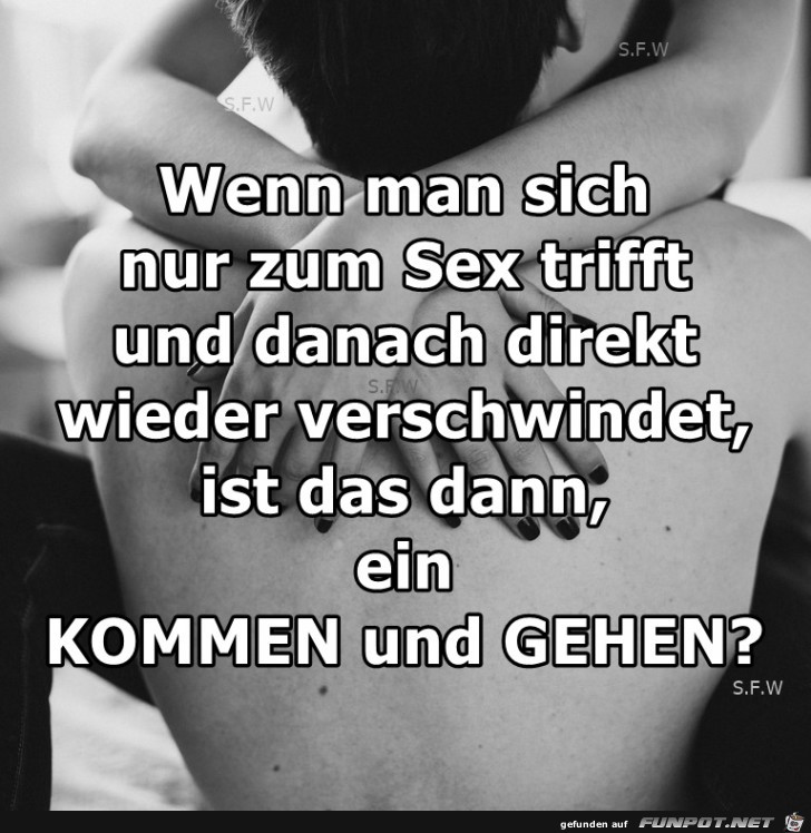 Wenn man sich nur zum Sex