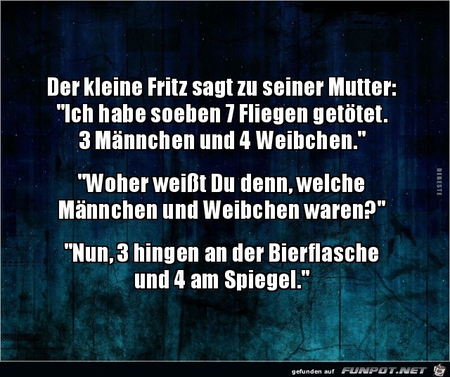 klein Fritzchen zu seiner Mutter... klein Fritzchen zu seiner Mutter...