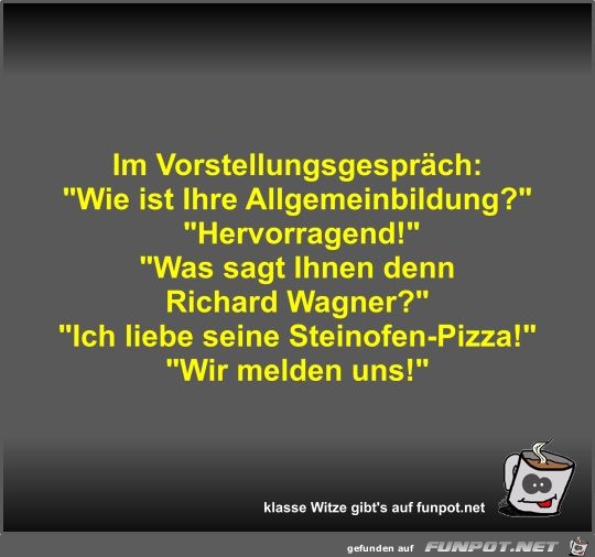 Im Vorstellungsgespräch Im Vorstellungsgespräch