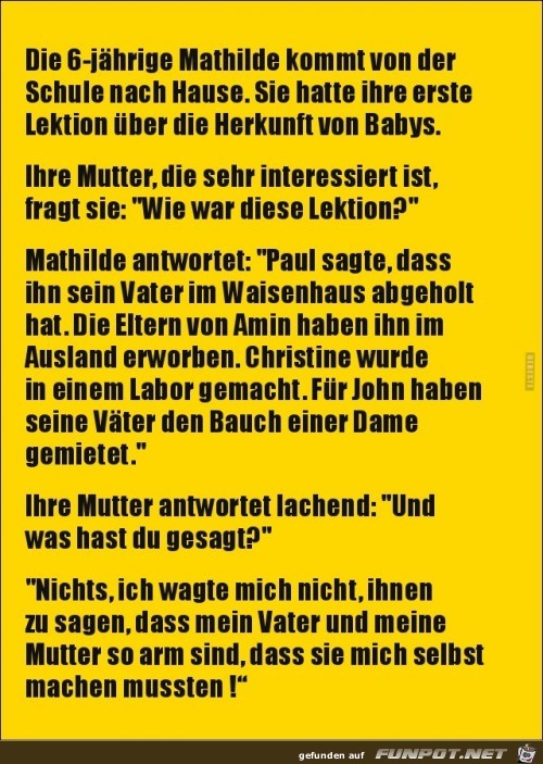 erste Lektion über die Herkunft der Babys.... erste Lektion über die Herkunft der Babys....