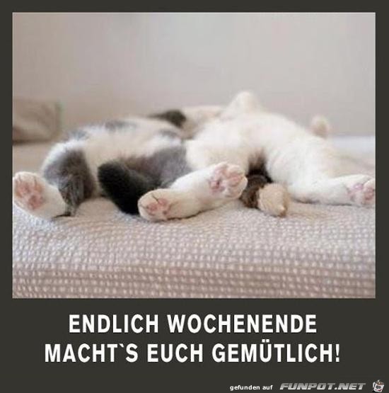 endlich Wochenende...