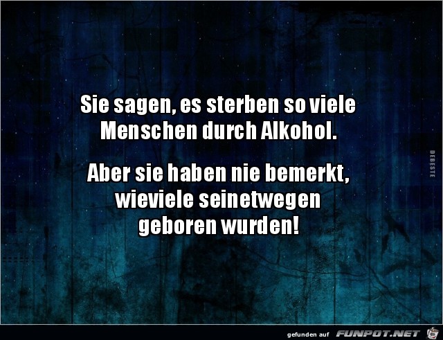 sterben durch Alkohol