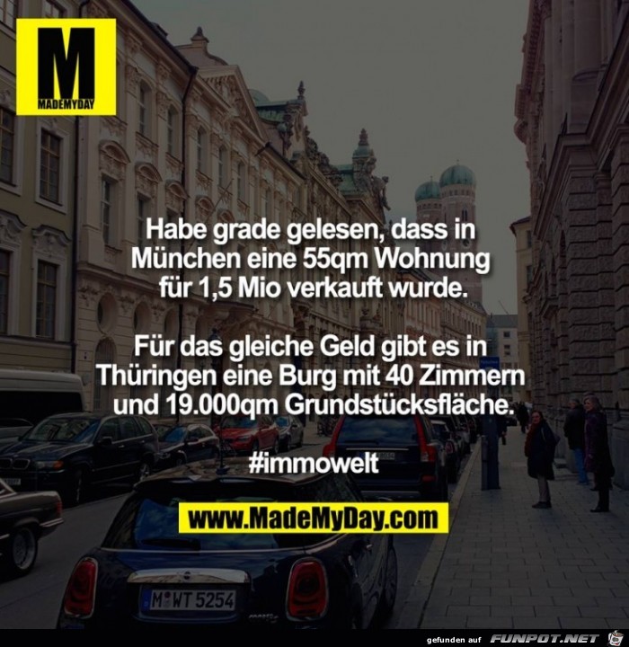 Vergleich Wohnungspreise München-Thüringen Vergleich Wohnungspreise München-Thüringen