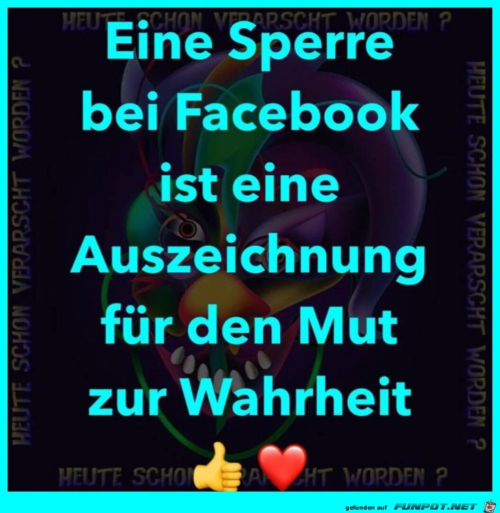 Facebook Sperre