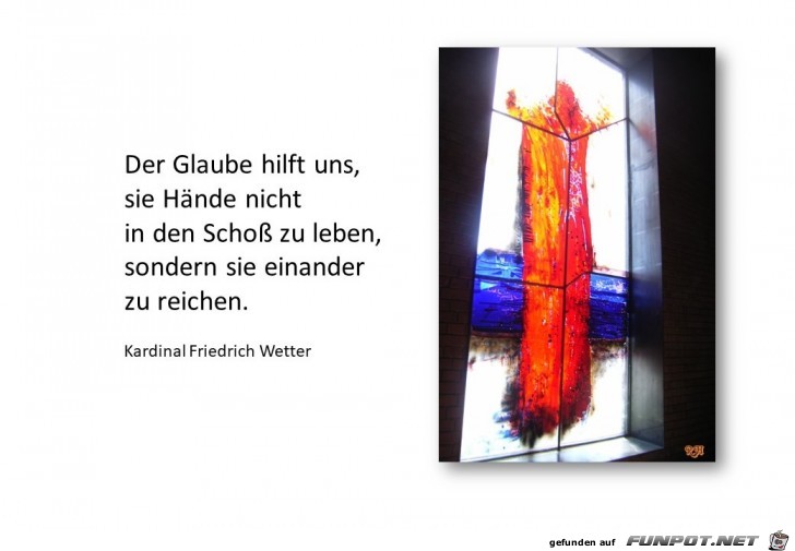 der glaube hilft uns