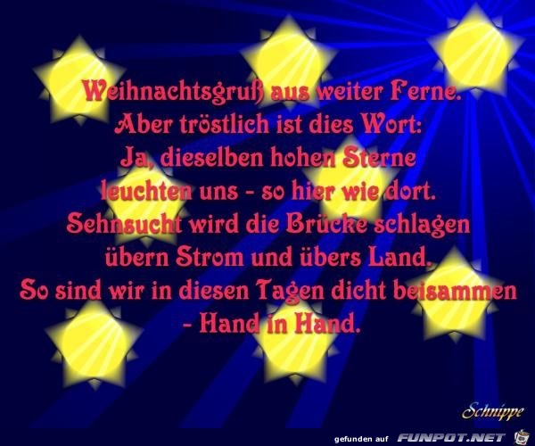 Weihnachtsgruss aus weiter Ferne.... Weihnachtsgruss aus weiter Ferne....