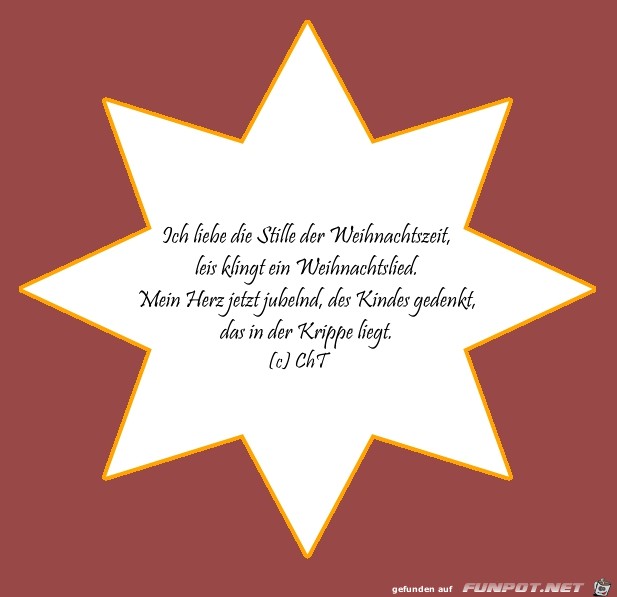 ich liebe die Stille der Weihnachtszeit.... ich liebe die Stille der Weihnachtszeit....