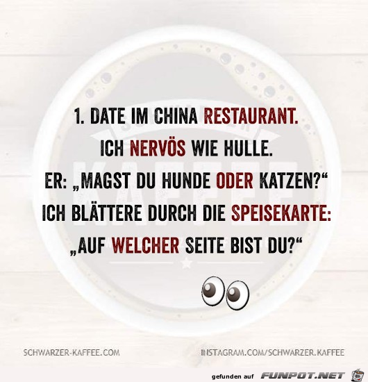 Nervös im Chinarestaurant Nervös im Chinarestaurant