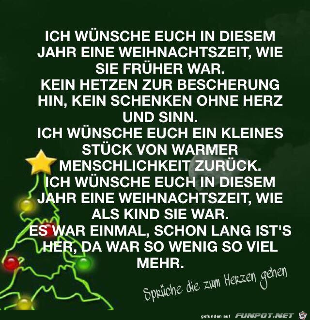 Wuensche euch im diesen Jahr eine Weihnachtszeit