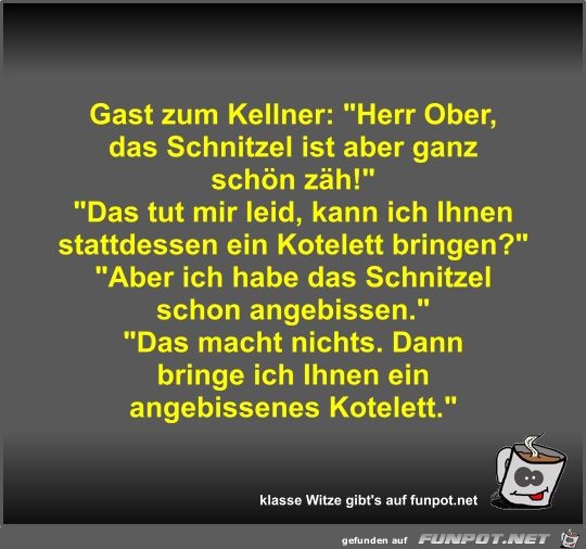 Gast zum Kellner Gast zum Kellner