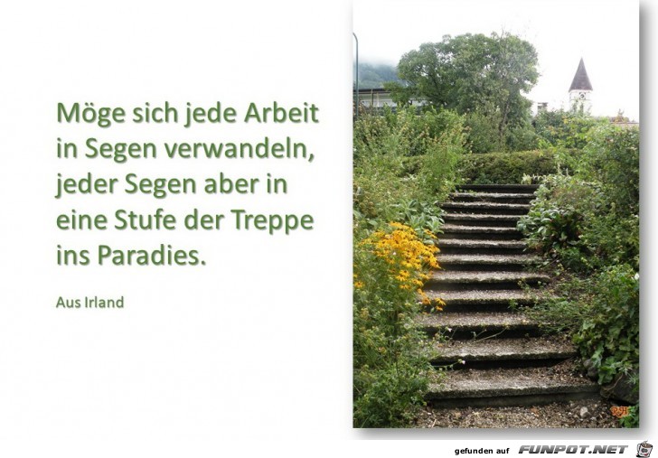 moege sich jede Arbeit in Segen verwandeln moege sich jede Arbeit in Segen verwandeln