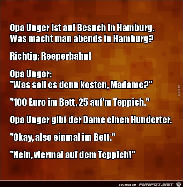 Opa Unger in Hamburg....